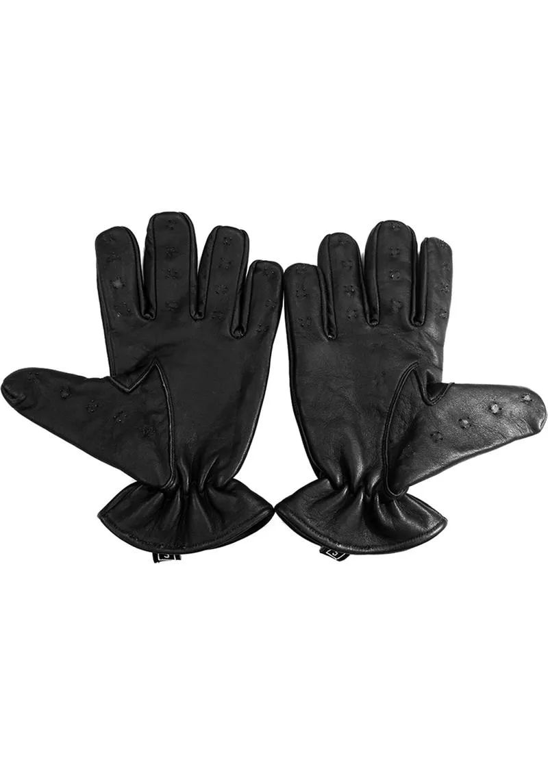 Rouge Leather Vampire Gloves