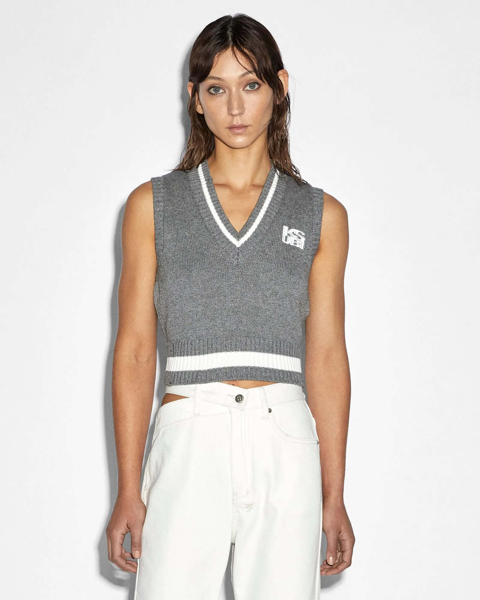 SKIPPER VEST GREY MARLE