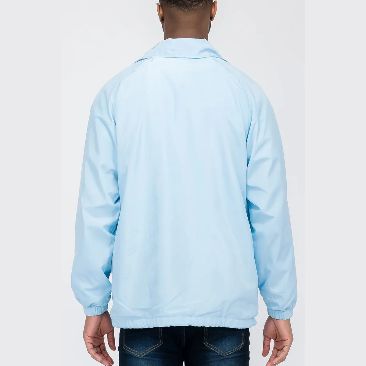 Sky Blue Solid Coach's Jacket