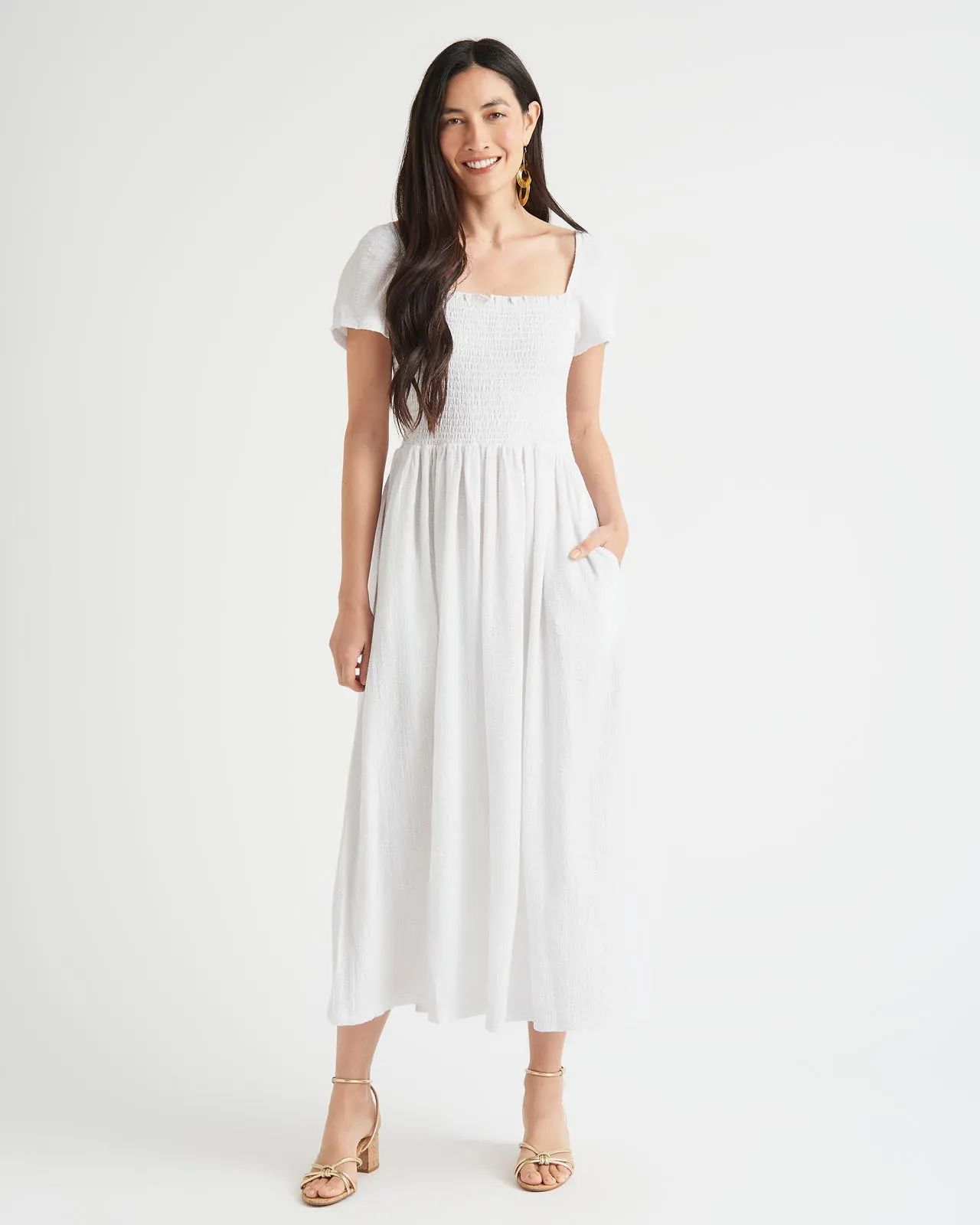 Tai Ruched Midi Dress