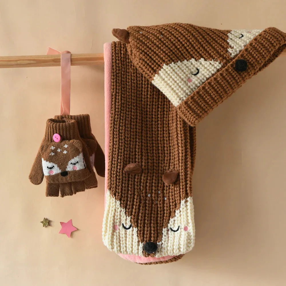 The Doris Deer Knitted Gloves - KIDS