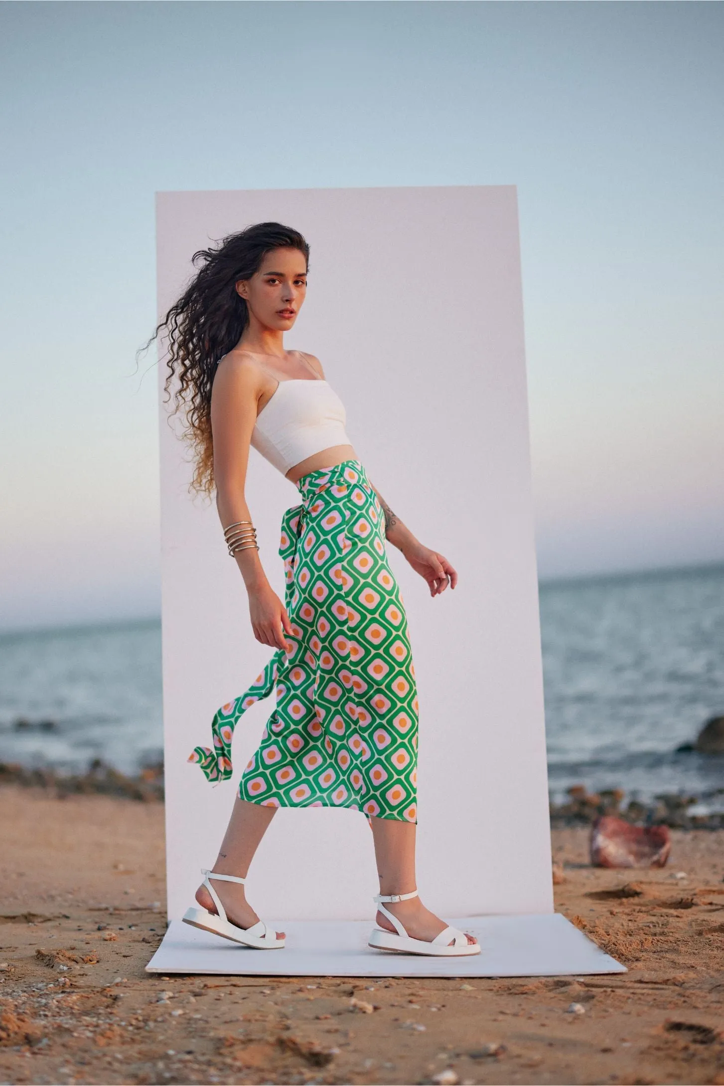 THE FOR EVER & EVER MULTI-WAY WRAP SKIRT - 70S PRINT