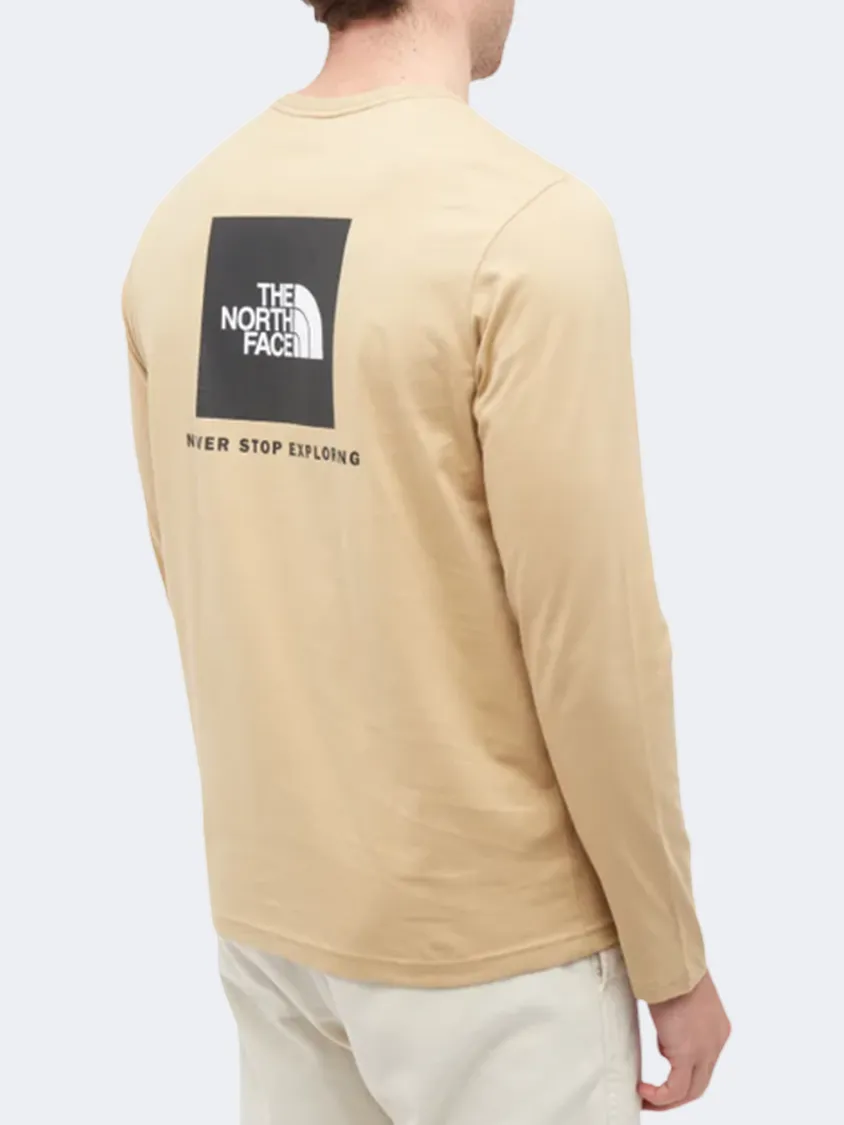 The North Face Redbox Men Lifestyle Long Sleeve Khaki Stone