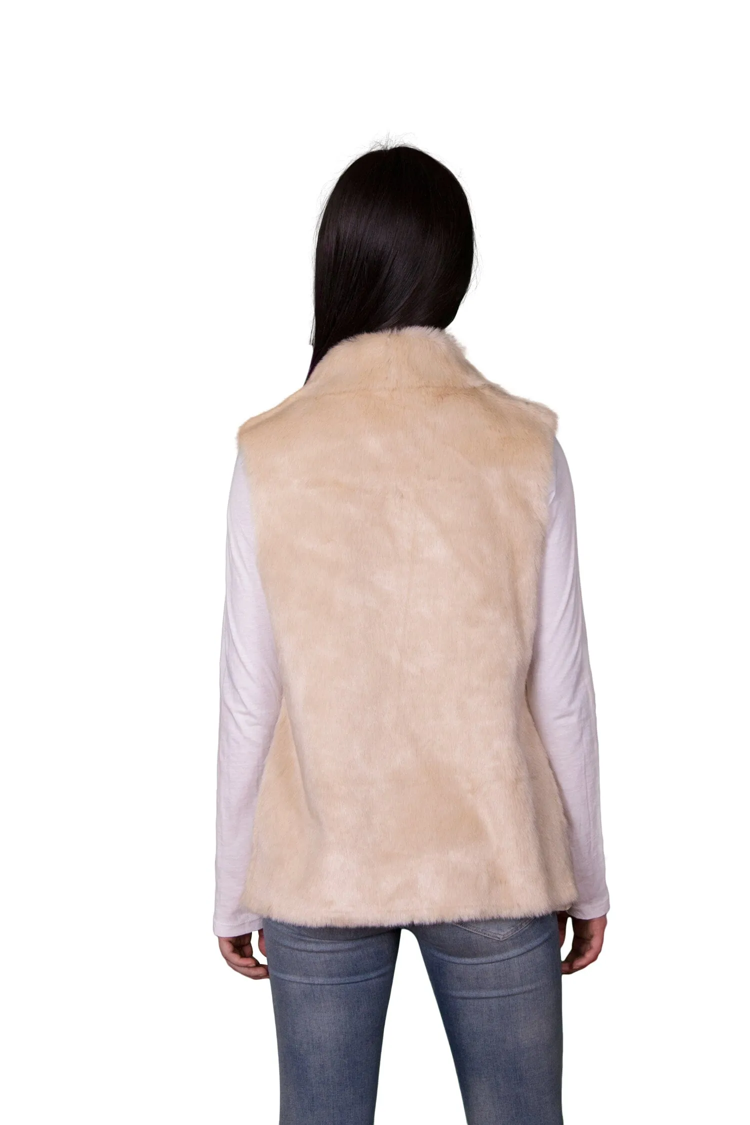 Velvet by Graham & Spencer Anouk Reversible Faux Fur Drape Vest