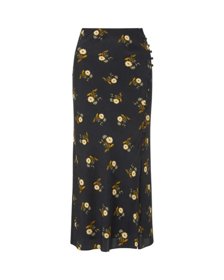 Veronica Beard Franconia Floral Side Slit Skirt