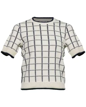 Veronica Beard Krissa Check Pullover