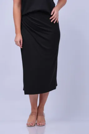 Vince Side Drape Skirt in Black