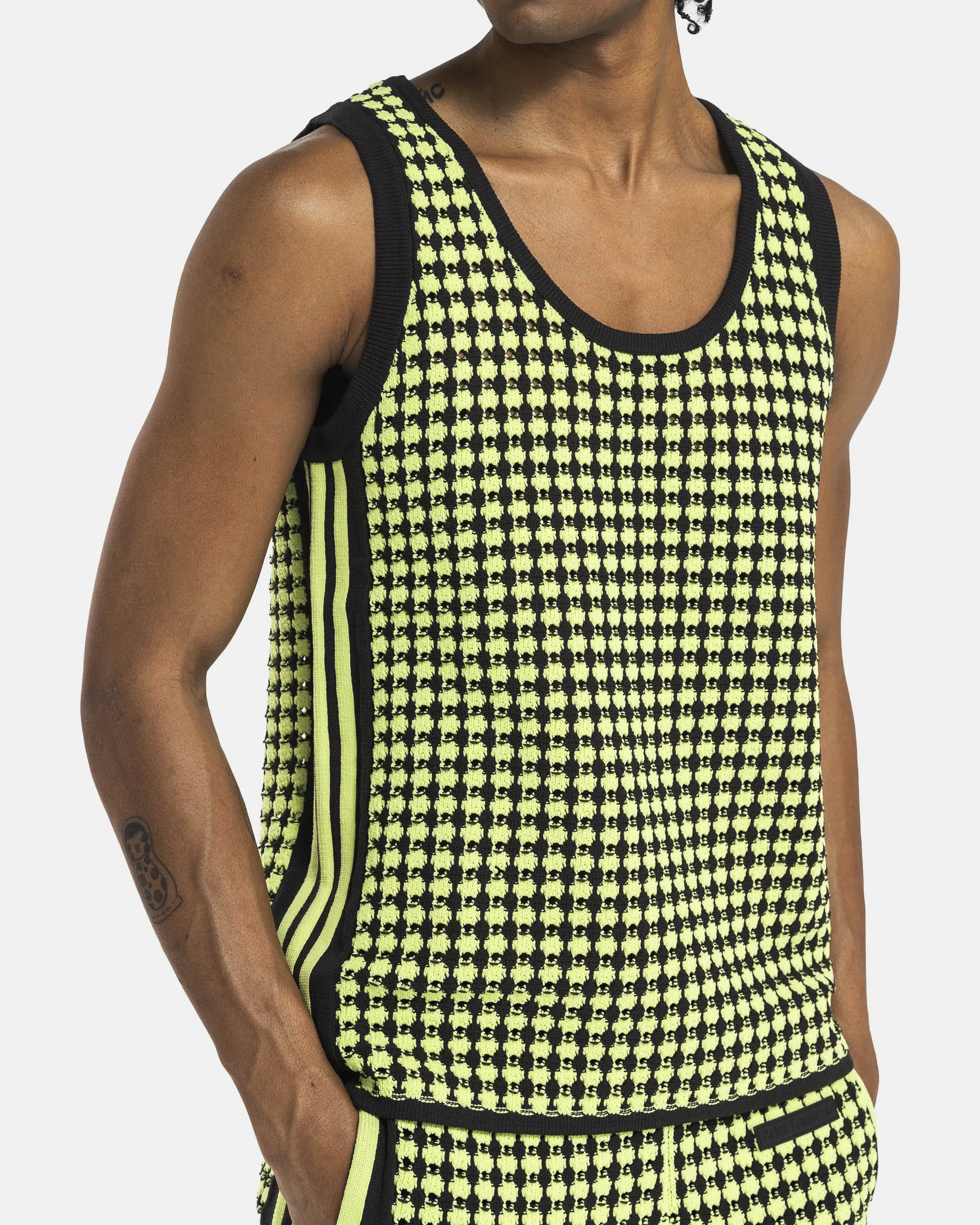 Wales Bonner Crochet Vest in Semi-Frozen Yellow