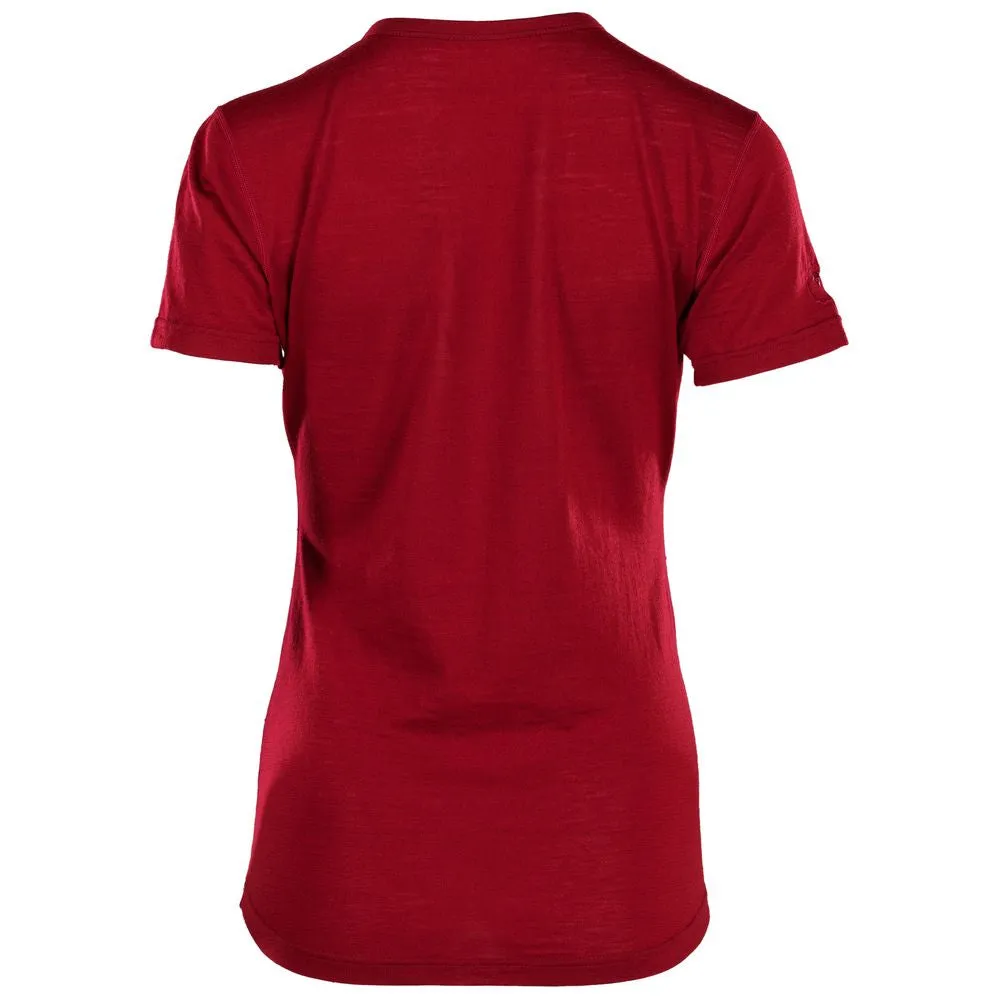 Womens Merino 150 Short Sleeve Crew (Red)