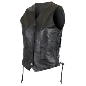 Women's Premium Cowhide Studded Leather Vest