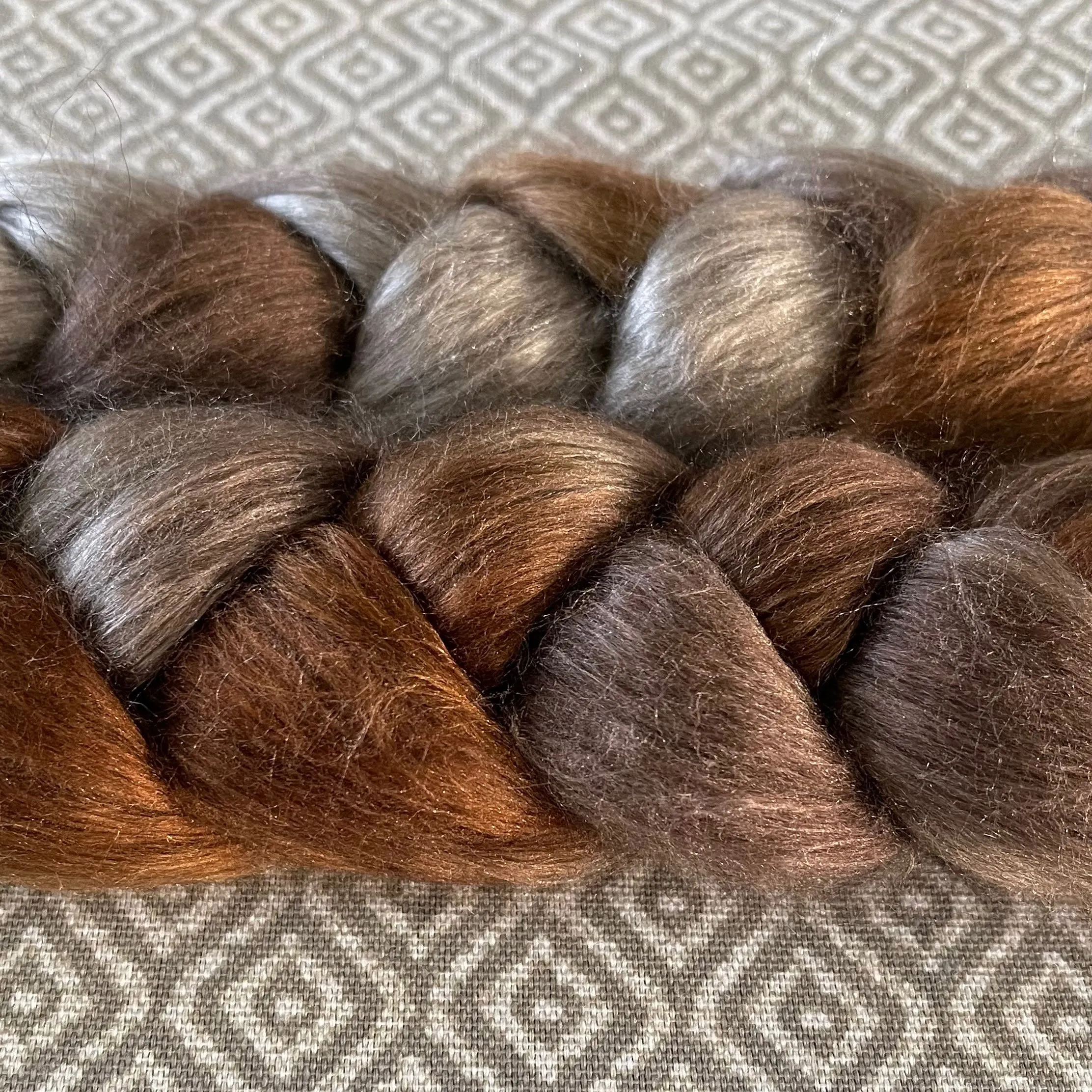 Yak Silk Roving - Cappuccino